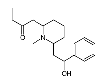 1-[6-(2-hydroxy-2-phenylethyl)-1-methylpiperidin-2-yl]butan-2-one结构式