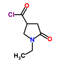 1-Ethyl-5-oxo-3-pyrrolidinecarbonyl chloride Structure