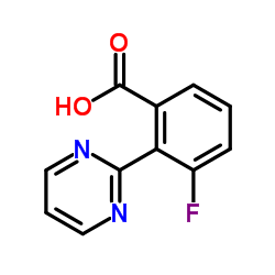 3-氟-2-(嘧啶-2-基)苯甲酸结构式