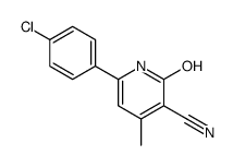 6-(4-CHLOROPHENYL)-1,2-DIHYDRO-4-METHYL-2-OXOPYRIDINE-3-CARBONITRILE结构式