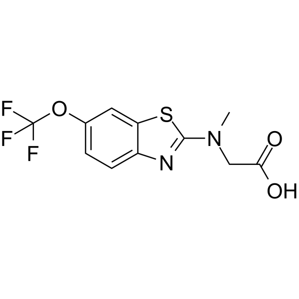 N-Methyl-N-[6-(trifluoromethoxy)-1,3-benzothiazol-2-yl]glycine Structure