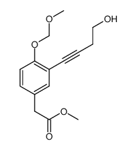 methyl 2-(3-(4-hydroxybut-1-yn-1-yl)-4-(methoxymethoxy)phenyl)acetate Structure