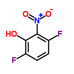 3,6-二氟-2-硝基苯酚结构式