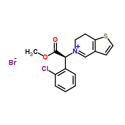 5-[(1S)-1-(2-Chlorophenyl)-2-methoxy-2-oxoethyl]-6,7-dihydrothieno[3,2-c]pyridin-5-ium bromide Structure