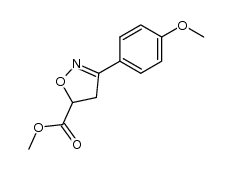 3-(4-methoxyphenyl)-4,5-dihydroisoxazole-5-carboxylic acid methyl ester Structure