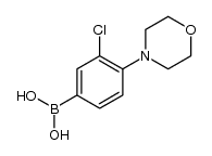 3-氯-4-(4-吗啉基)苯硼酸结构式