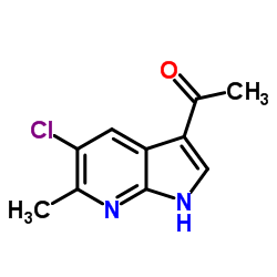 1-(5-Chloro-6-methyl-1H-pyrrolo[2,3-b]pyridin-3-yl)ethanone结构式