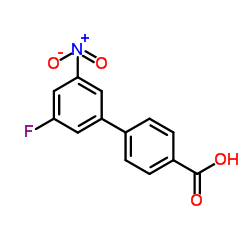 3'-Fluoro-5'-nitro-4-biphenylcarboxylic acid结构式