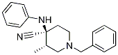 cis-(+)-3-Methyl-4-(phenylaMino)-1-(phenylMethyl)-4-piperidinecarbonitrile structure