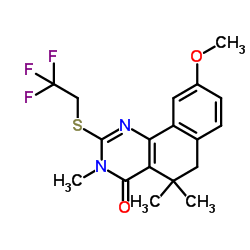 5,6-Dihydro-9-methoxy-3,5,5-trimethyl-2-[(2,2,2-trifluoroethyl)thio]-benzo[h]quinazolin-4(3H)-one图片