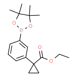 Ethyl 1-(3-(4,4,5,5-tetramethyl-1,3,2-dioxaborolan-2-yl)phenyl)cyclopropane-1-carboxylate Structure