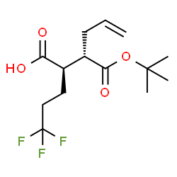 (2R,3S)-3-(叔丁氧基羰基)-2-(3,3,3-三氟丙基)己-5-烯酸结构式
