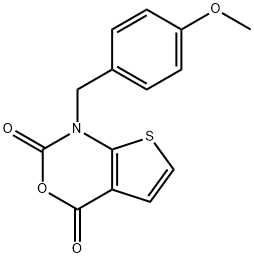 1-(4-methoxybenzyl)-1H-thieno[2,3-d][1,3]oxazine-2,4-dione结构式