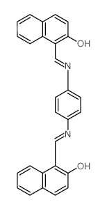 2-Naphthalenol,1,1'-[1,4-phenylenebis(nitrilomethylidyne)]bis- Structure