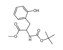 methyl 2-((tert-butoxy)-carbonylamino)-3-(2-hydroxyphenyl)propanoate结构式