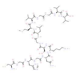 Cys-Gly-His-Gly-Asn-Lys-Ser-Amyloid β-Protein (33-40) trifluoroacetate salt结构式