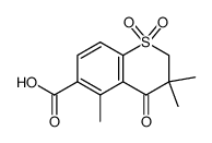 6-carboxy-3,3,5-trimethylthiochroman-4-one-1,1-dioxide结构式