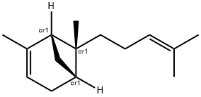 Bicyclo[3.1.1]hept-2-ene, 2,6-dimethyl-6-(4-methyl-3-penten-1-yl)-, (1R,5R,6R)-rel- Structure