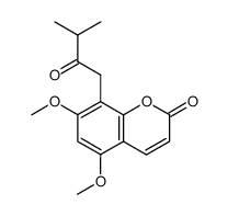 5,7-dimethoxy-8-(3'-methyl-2'-oxobutyl) coumarin结构式