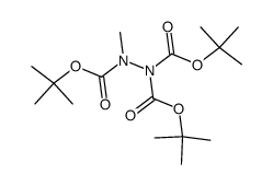 tri-tert-butyl 2-methylhydrazine-1,1,2-tricarboxylate结构式