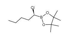 (S)-2-(1-chloro-n-pentyl)-4,4,5,5-tetramethyl-1,3,2-dioxaborolane Structure