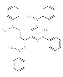 N-methyl-N-[[(1Z,3Z,4Z)-1,3,4-tris(methyl-phenyl-hydrazinylidene)butan-2-ylidene]amino]aniline结构式