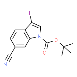 tert-butyl 6-cyano-3-iodo-1H-indole-1-carboxylate Structure