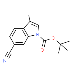 tert-butyl 6-cyano-3-iodo-1H-indole-1-carboxylate structure