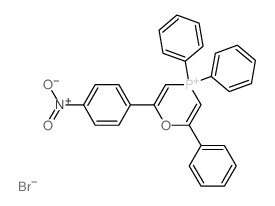 2-(4-nitrophenyl)-4,4,6-triphenyl-1-oxa-4-phosphoniacyclohexa-2,5-diene结构式