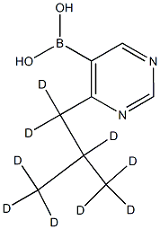 4-(iso-Butyl-d9)-pyrimidine-5-boronic acid结构式