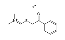 N-methyl-N-[[(2-oxo-2-phenylethyl)thio]methylene]methanaminium bromide结构式