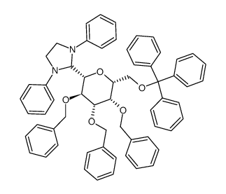 D-Galactitol, 1,5-anhydro-1-C-(1,3-diphenyl-2-imidazolidinyl)-2,3,4-tris-O-(phenylmethyl)-6-O-(triphenylmethyl)-, (1S)- picture