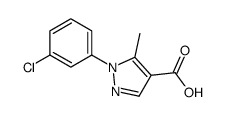 1-(3-CHLOROPHENYL)-5-METHYL-1H-PYRAZOLE-4-CARBOXYLIC ACID structure