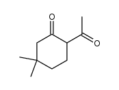 2-acetyl-5,5-dimethyl-cyclohexanone Structure