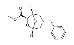 methyl (1S,5S,7R)-3-benzyl-6,8-dioxa-3-azabicyclo[3.2.1]octane-7-exo-carboxylate结构式