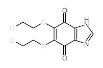 1H-Benzimidazole-4,7-dione,5,6-bis[(2-chloroethyl)thio]-结构式