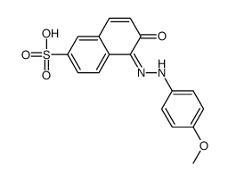 5-[(4-methoxyphenyl)hydrazinylidene]-6-oxonaphthalene-2-sulfonic acid结构式