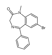 1-Methyl-5-phenyl-7-bromo-1,3-dihydro-2H-1,4-benzodiazepin-2-one结构式