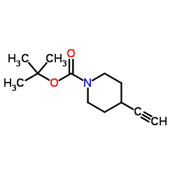 1-Boc-4-乙炔基哌啶结构式