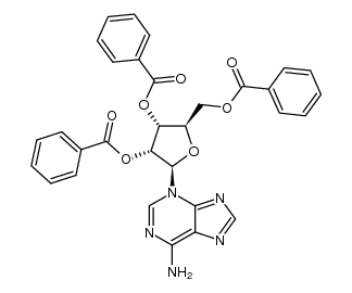 3-(2,3,5-tri-O-benzoyl-β-D-ribofuranosyl)adenine Structure