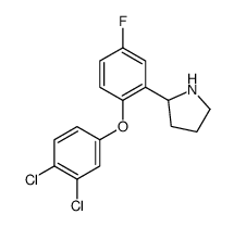 2-[2-(3,4-dichlorophenoxy)-5-fluorophenyl]pyrrolidine结构式