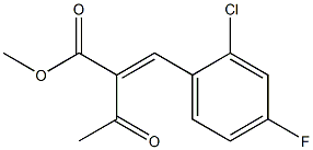 methyl 2-acetyl-3-(2-chloro-4-fluorophenyl)acrylate Structure