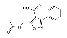 4-Isoxazolecarboxylicacid,5-(hydroxymethyl)-3-phenyl-,acetate(ester)(8CI) Structure