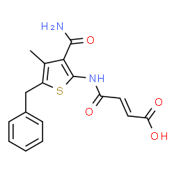 3-(5-BENZYL-3-CARBAMOYL-4-METHYL-THIOPHEN-2-YLCARBAMOYL)-ACRYLIC ACID Structure