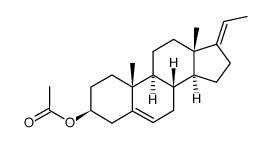 3-β-acetyloxy-17-ethenylidenandrost-5-ene Structure