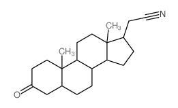 Pregnane-21-nitrile,3-oxo-, (5a)- (9CI) Structure