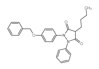 4-butyl-1-phenyl-2-(4-phenylmethoxyphenyl)pyrazolidine-3,5-dione Structure