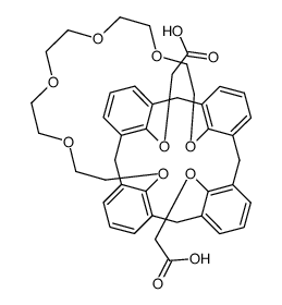 25,27-bis[(hydroxycarbonyl)methoxy]calix[4]arene-crown-6 Structure