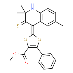 methyl 5-phenyl-2-(2,2,6-trimethyl-3-thioxo-2,3-dihydro-4(1H)-quinolinylidene)-1,3-dithiole-4-carboxylate picture