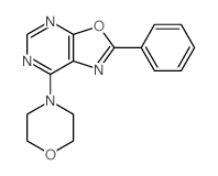 7-(4-Morpholinyl)-2-phenyl(1,3)oxazolo(5,4-d)pyrimidine结构式